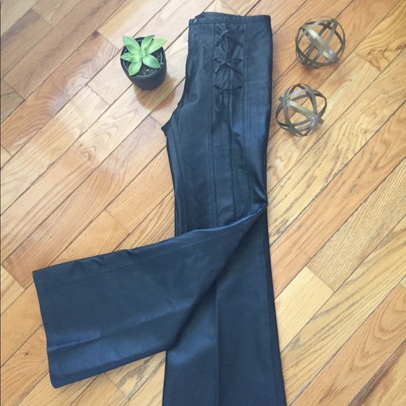 the leather ranch Pants - Leather Pants, Real Leather Bell Bottom Fair Pants